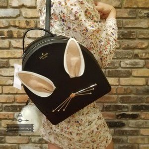 Kate Spade Rabbit Hop To it Backpack BLACK NWT